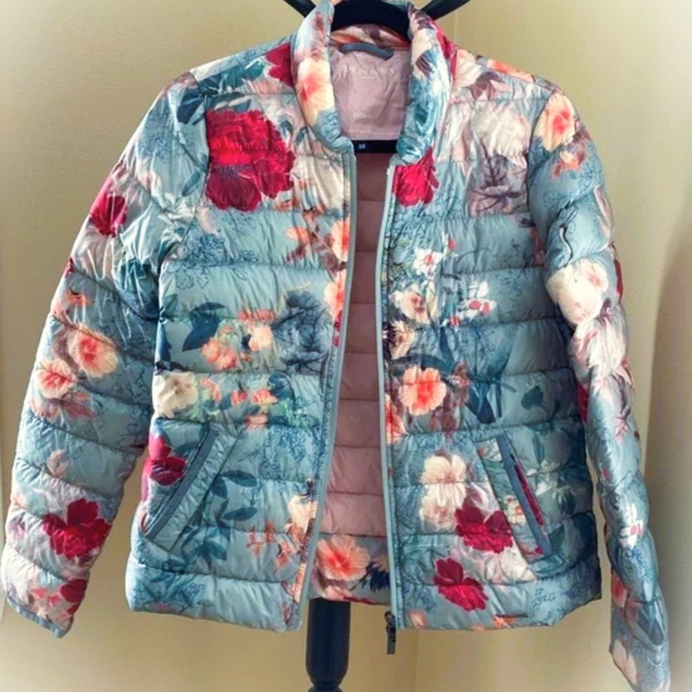 Ilse Jacobsen Tulip Spring Floral Down Jacket  Size 38 = US 6-8